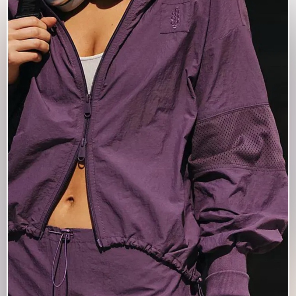 Free People Movement Purple Track Jacket